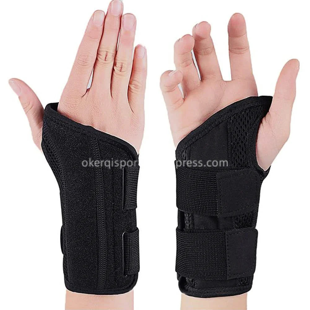 Adjustable Soft Wristbands Protector for Fitnes Gym Accessories Metal Wrist Splint Injury Pain Relief Carpal Tunnel Wrist Brace by HARMONYA STORE