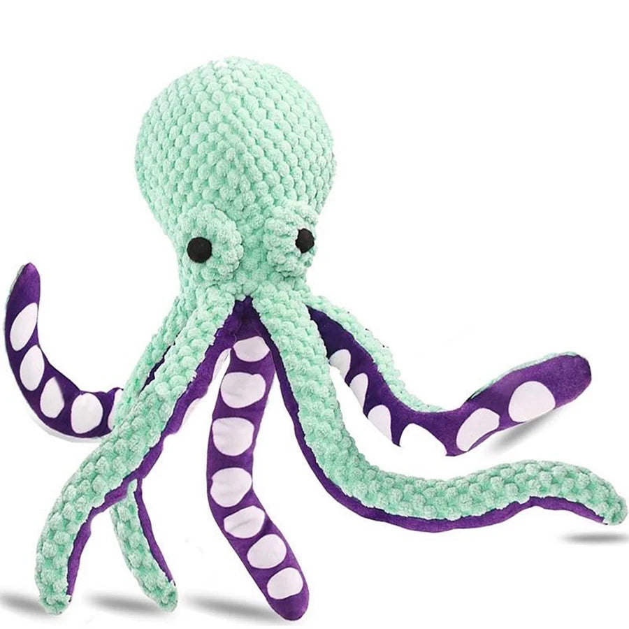 Dog pet plush octopus toy interactive sound anti-demolition home large and small dog boredom companion toy by HARMONYA STORE