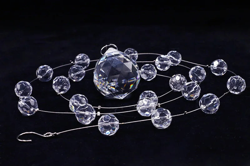 10 Strings Acrylic Bead Curtain Wedding Arrangement Crystal Decoration Home Decorate Pendant Window Stage Crystal Pendant by HARMONYA STORE