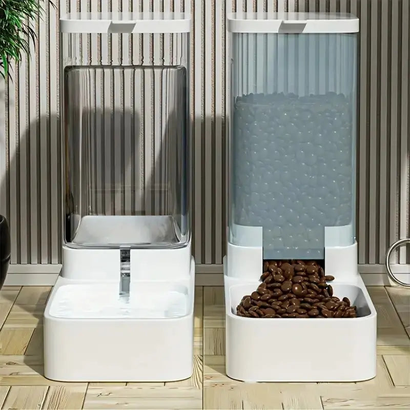 1pc/2pcs Automatic Dog Feeder/Water Dispenser, Plastic Gravity Dog Food And Water Dispenser Set by HARMONYA STORE