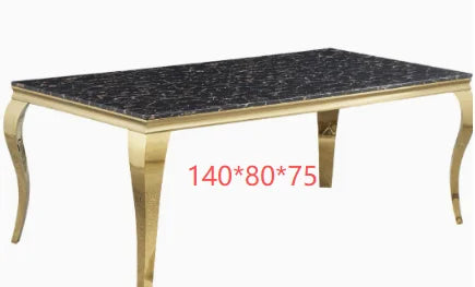 Modern Dining Table Set 6 Seater Marble Table Luxury Dining Tables Living Room, Furniture by HARMONYA STORE