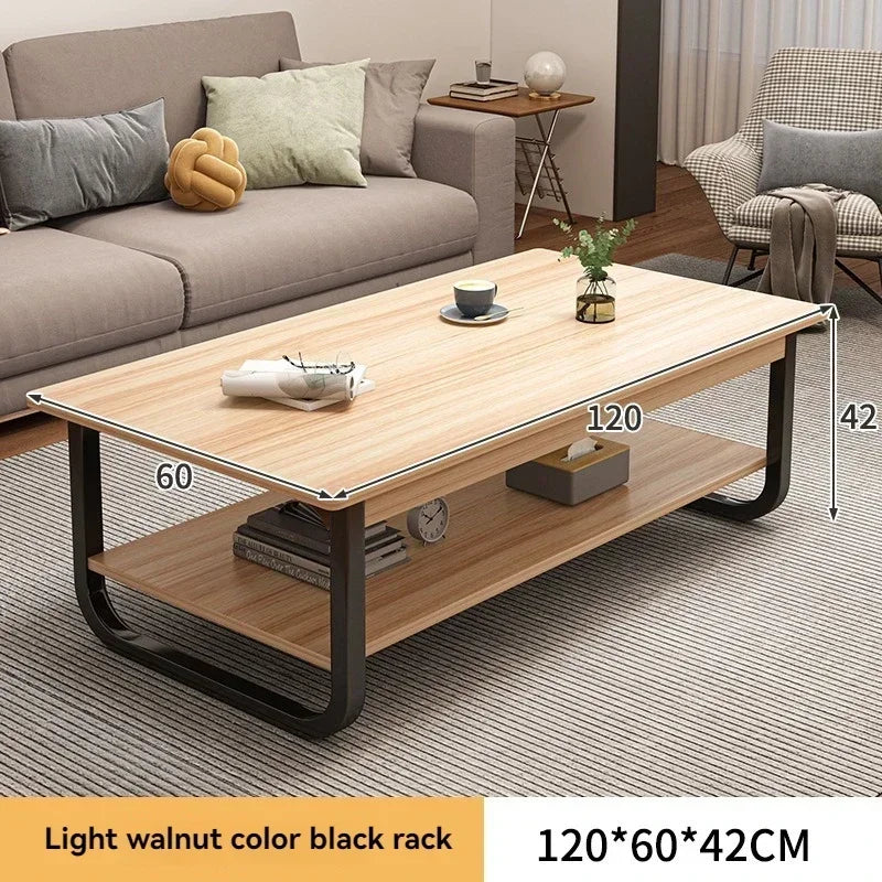 Modern minimalist coffee table, small apartment, living room, sofa, nearby balcony, tea table, rental room, rectangular tea tabl by HARMONYA STORE