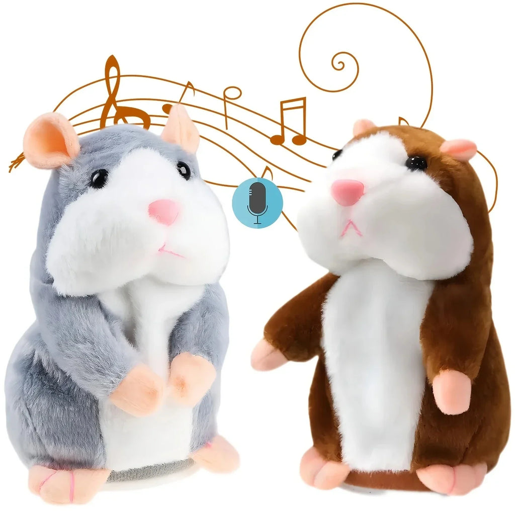 Learn To Imitate Talking Little Hamster Animal Plush Funny Toy Talking Nod Hamster Doll Soothing Crying Baby Toy Kids Gift by HARMONYA STORE
