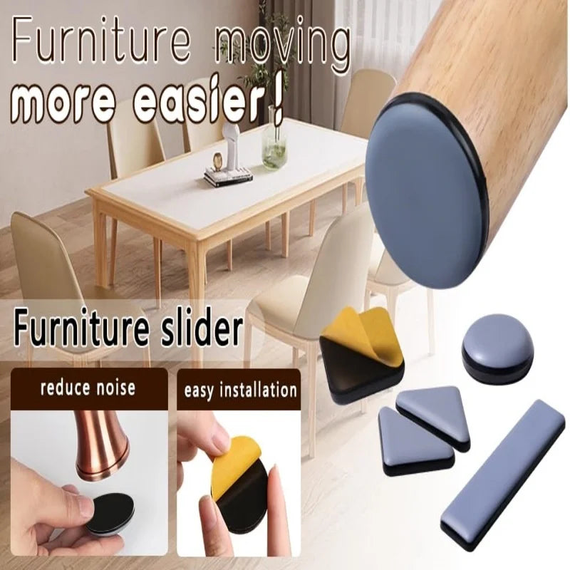 4pcs/set Furniture Leg Slider Pads Anti Scratch Easy Move Heavy Furniture Thickened Moving Pad Anti-abrasion Floor Protector Mat by HARMONYA STORE