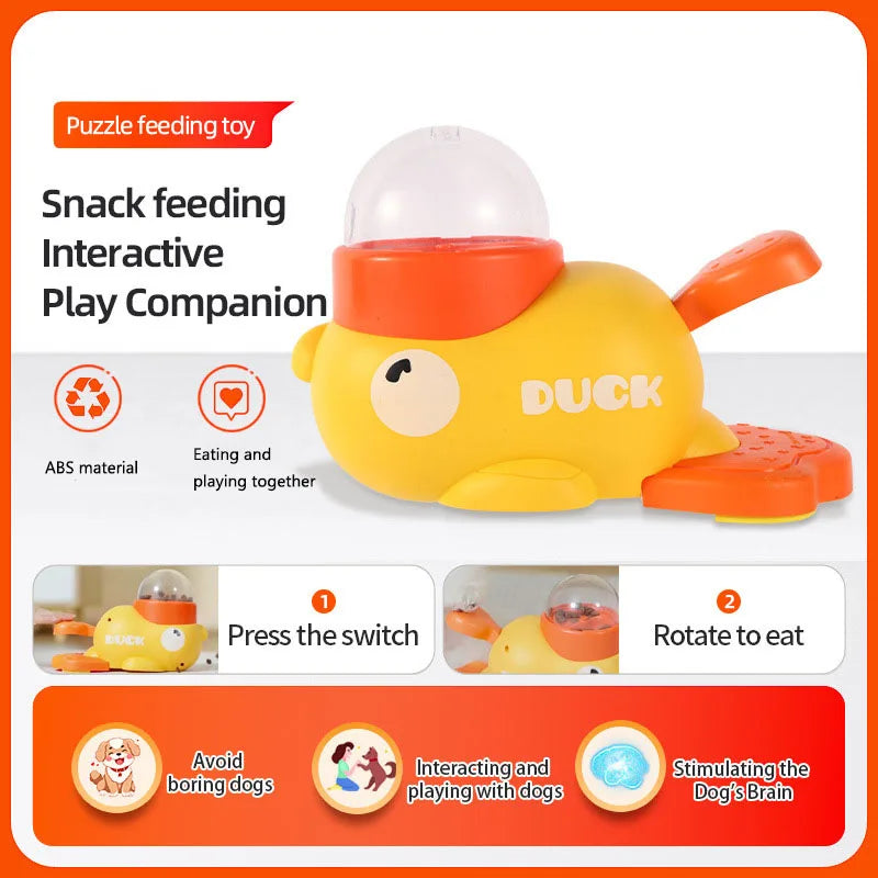 Little yellow duck pet leaking device pet interactive toys educational training device pet feeding device puppy leaking toys by HARMONYA STORE