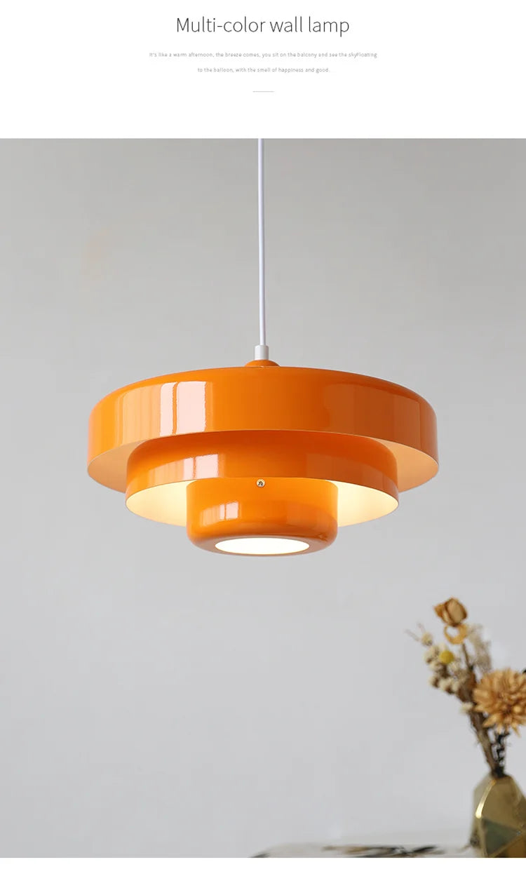 Medieval Retro Orange Pendant Lamp Dining Room Restaurant Home Decor LED Ceiling Chandelier Lighting for Cafe Bar Hanging Lights by HARMONYA STORE