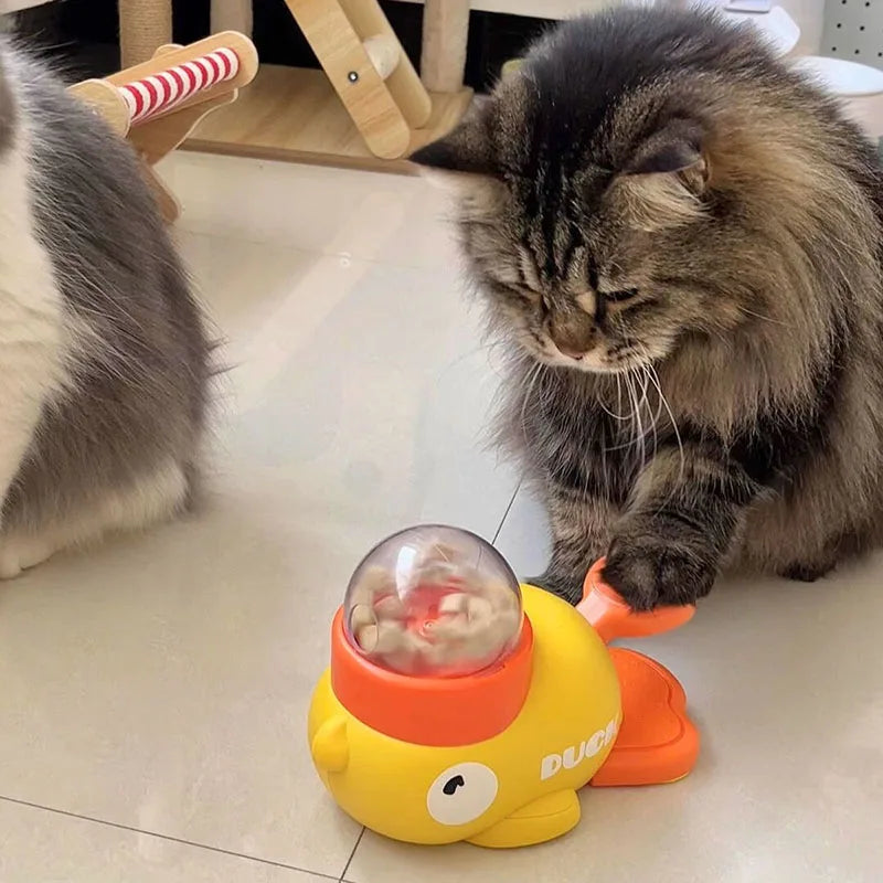 Little yellow duck pet leaking device pet interactive toys educational training device pet feeding device puppy leaking toys by HARMONYA STORE