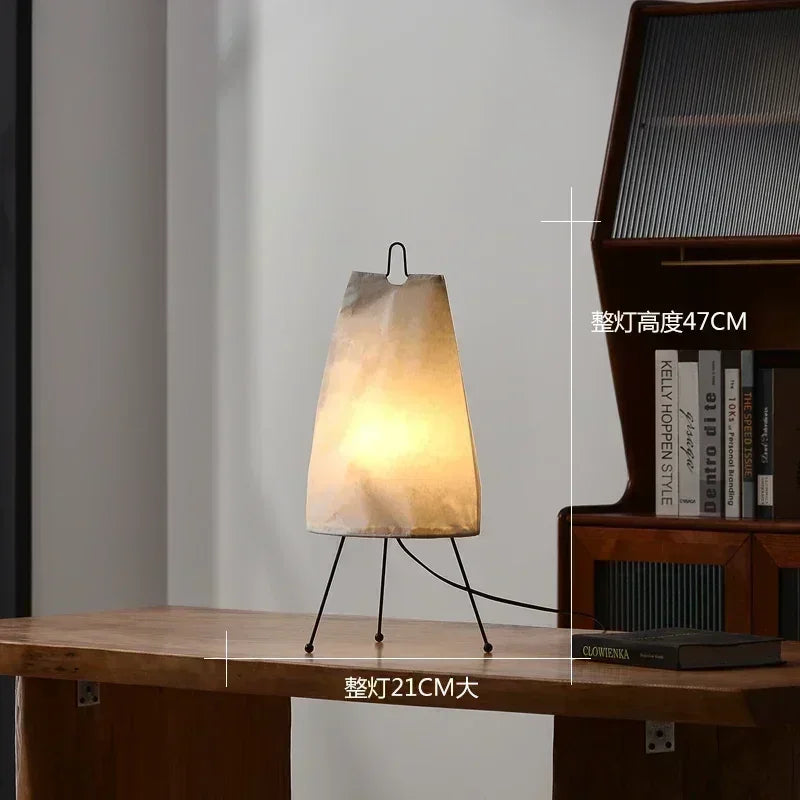 Japanese-style Noguchi Isamu Tea Room Rice Paper Floor Lamp Hotel Bedroom Study Home Decorate Surprised Style Design Table Lamps by HARMONYA STORE