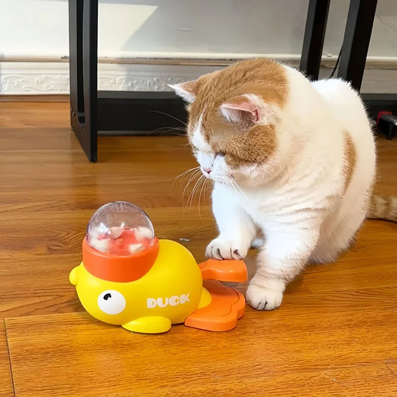 Little yellow duck pet leaking device pet interactive toys educational training device pet feeding device puppy leaking toys by HARMONYA STORE