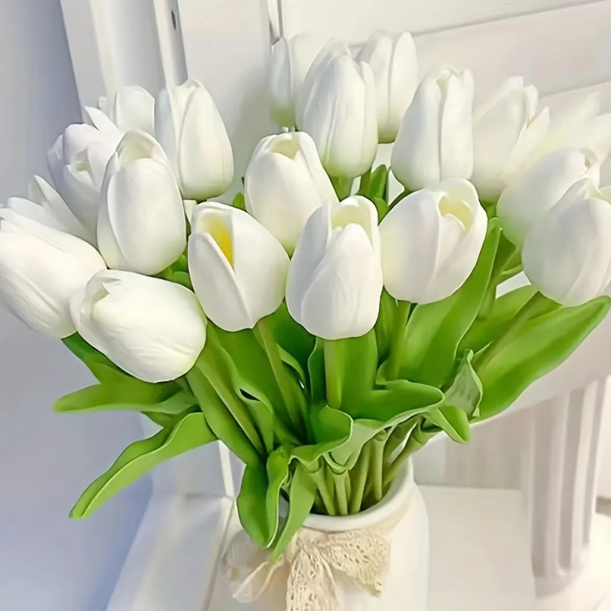 10Pcs Artificial Flower Realistic Touch Tulip Scrapbooking Vase Home Decor Wedding Garden Arch Garland Mother's Day Bouquet diy by HARMONYA STORE
