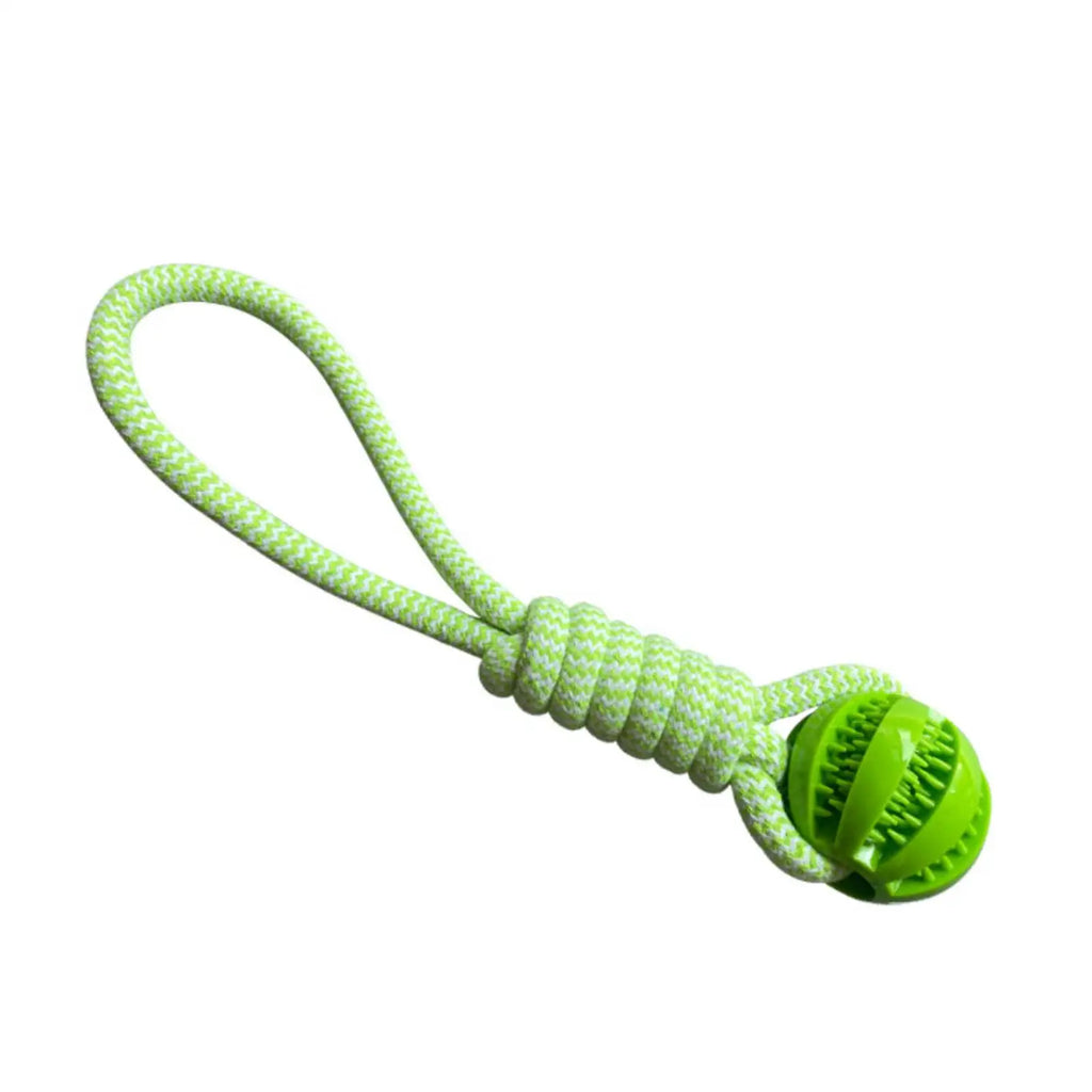 Pet Toy Dog Bite-Resistant Cotton Rope Hand-Held Treat Ball for Teeth Cleaning and Training, Interactive Educational Toy Ball by HARMONYA STORE