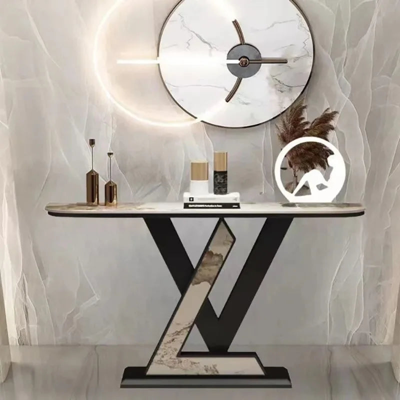 Beauty Minimalist Console Table Luxury Aesthetic Marble Simple Console Table Hallway Glamour Tisch Wohnzimer Home Furniture by HARMONYA STORE