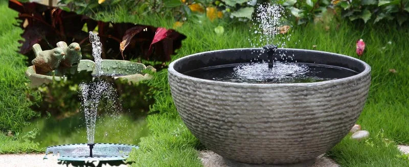 1W/1.5W/2.5W Outdoor Solar Fountain Suitable for Garden Pond Solar Fountain Pump Kit with 6 Nozzles for Garden Decoration by HARMONYA STORE