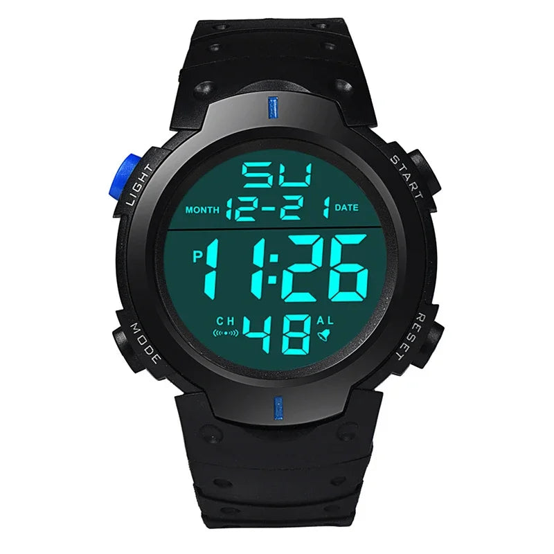 Men Sport LED Watches Top Brand Men Digital Clock Multi-Functional Rubber Man Fitnes Athlete Timekeeping Electronic Watch Reloj by HARMONYA STORE