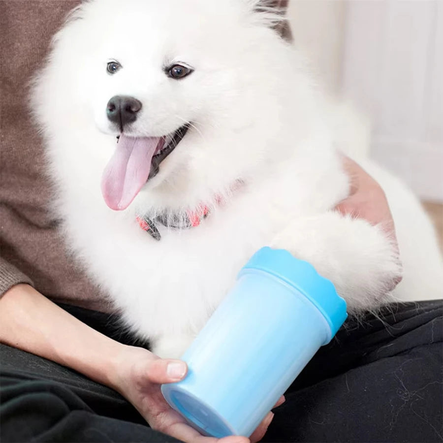 1Pc Pet Plastic Foot Wash Cup S L XL Large size silicone brush Dog cat clean foot mud removable cleaning Foot by HARMONYA STORE