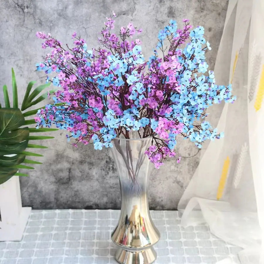 1/4pcs Artificial Flowers Cherry Blossoms Gypsophila Fake Plants DIY Wedding Bouquet Vases for Home Decor Faux Festival Branch by HARMONYA STORE