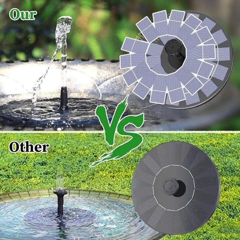 1W/1.5W/2.5W Outdoor Solar Fountain Suitable for Garden Pond Solar Fountain Pump Kit with 6 Nozzles for Garden Decoration by HARMONYA STORE