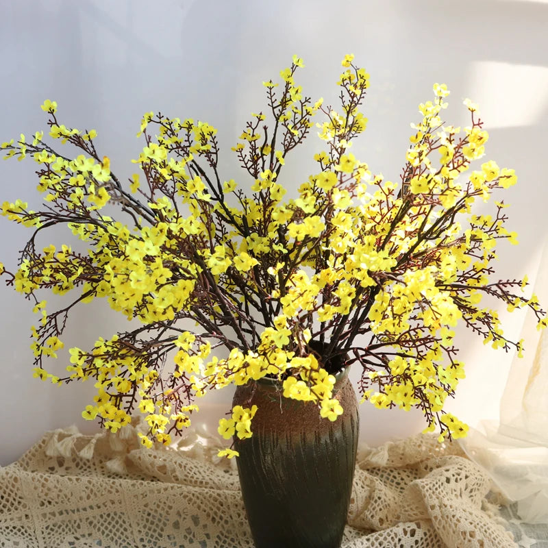 1/4pcs Artificial Flowers Cherry Blossoms Gypsophila Fake Plants DIY Wedding Bouquet Vases for Home Decor Faux Festival Branch by HARMONYA STORE