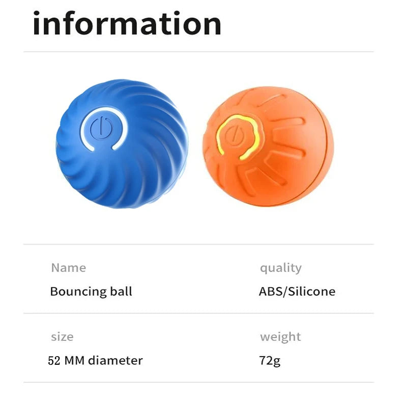 Smart Dog Toys Ball Electronic Interactive Pet Toy Moving Ball USB Automatic Moving Bouncing for Puppy Birthday gift Cat Product by HARMONYA STORE