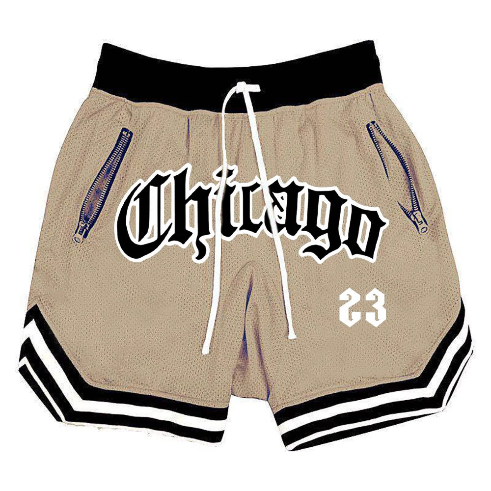 Summer New Men's Sports Fitness Shorts Men Basketball Game Training Running Casual Loose Quick-Drying Five-Point Pants by HARMONYA STORE