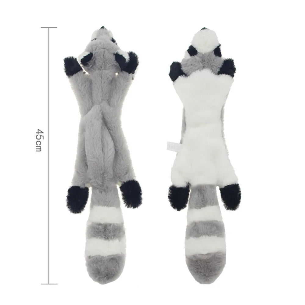 Funny Simulated Animal No Stuffing Dog Toy with Squeakers Durable Stuffingless Plush Squeaky Dog Chew Toy Crinkle Pet Squeak Toy by HARMONYA STORE