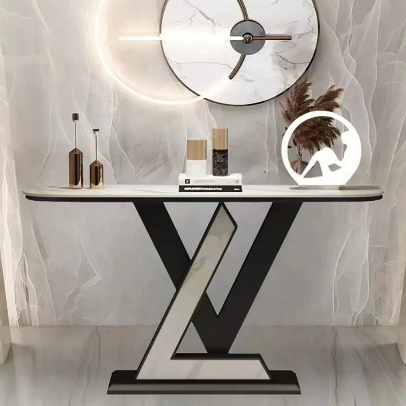 Beauty Minimalist Console Table Luxury Aesthetic Marble Simple Console Table Hallway Glamour Tisch Wohnzimer Home Furniture by HARMONYA STORE