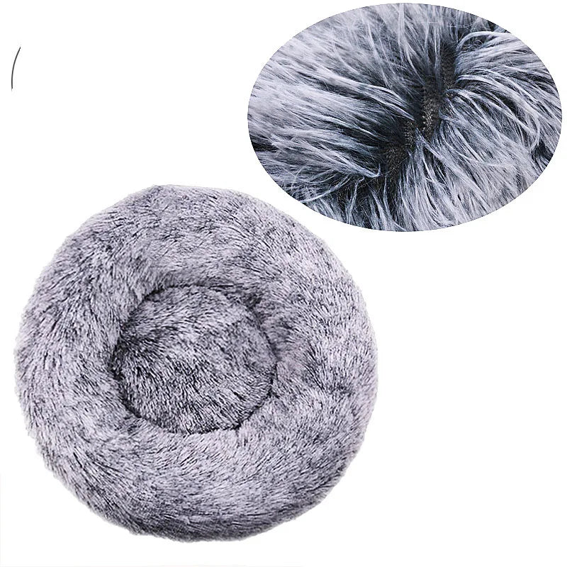 40-90cm 6 Sizes Round Pet Bed for Large Dog Bed Super Soft Cat Bed Plush Dog House for Medium Dog House Winter Warm Sleeping HARMONYA STORE