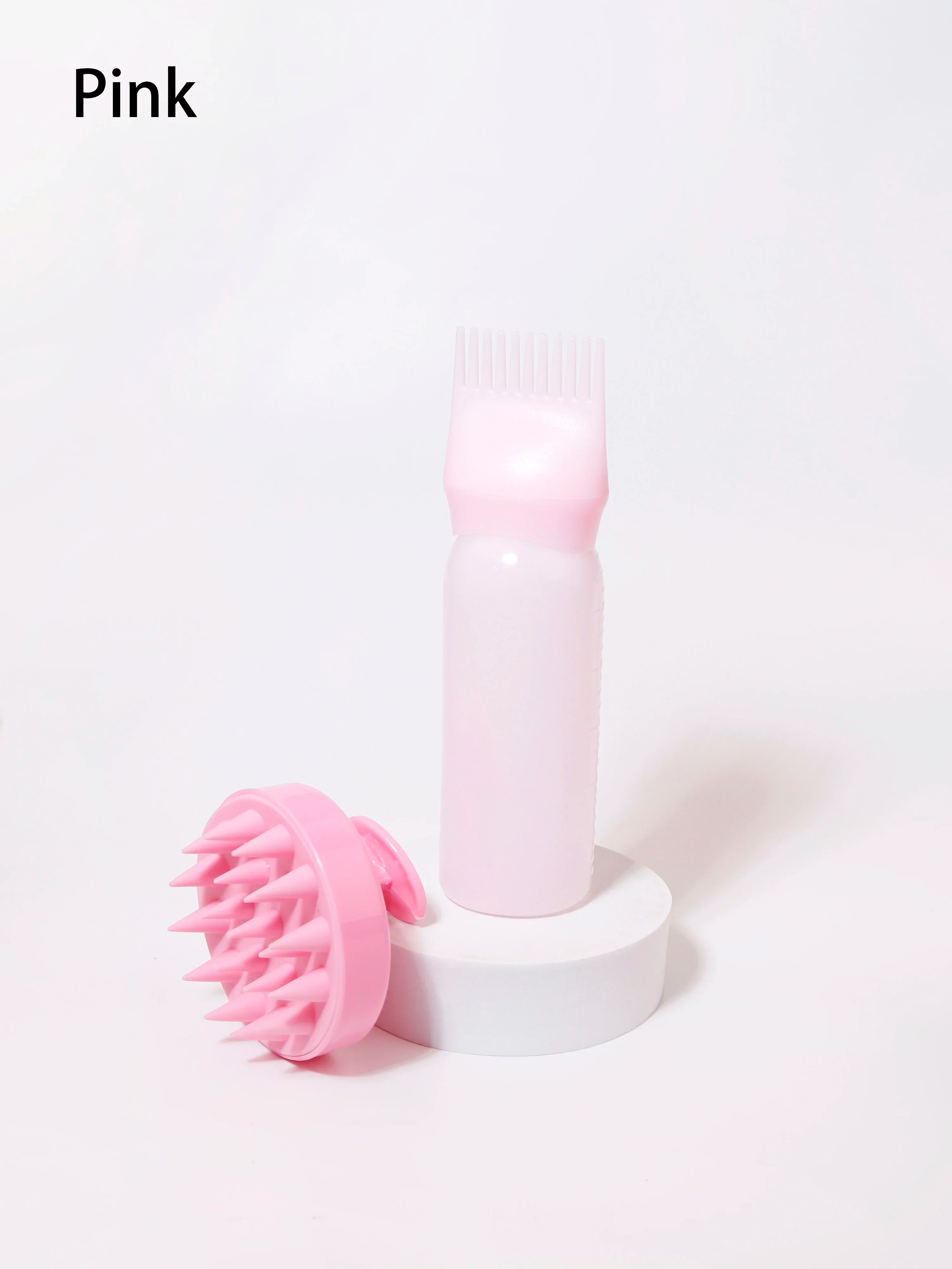 2-piece comb set, root comb application bottle, soft silicone hair brush, scalp exfoliation, massage, suitable for home salon by HARMONYA STORE
