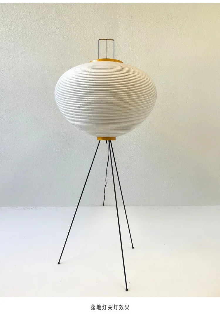 Japanese-style Noguchi Isamu Tea Room Rice Paper Floor Lamp Hotel Bedroom Study Home Decorate Surprised Style Design Table Lamps by HARMONYA STORE