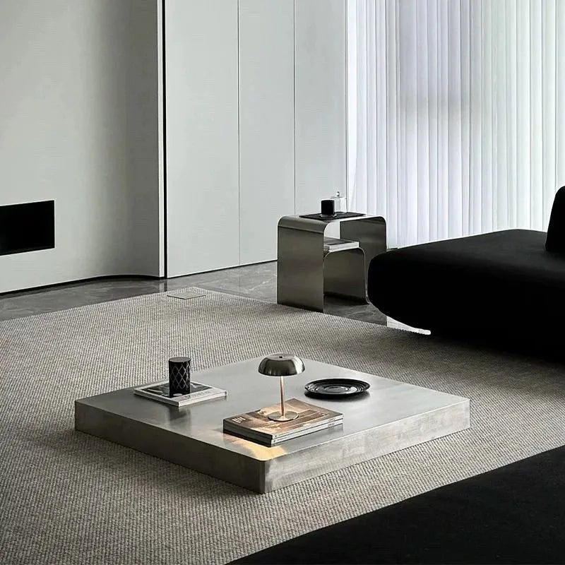 Italian Minimalist Side Table Aesthetic Unique Simple Clear Designer Coffee Table Modern Decoration Meubles Salon Furniture by HARMONYA STORE