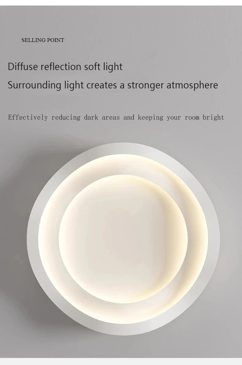 Nordic Bedroom LED Ceiling Lights Home Modern Style Indoor Master Bedroom Lustre Circular Brief Home Decorate Lighting Fixtures by HARMONYA STORE