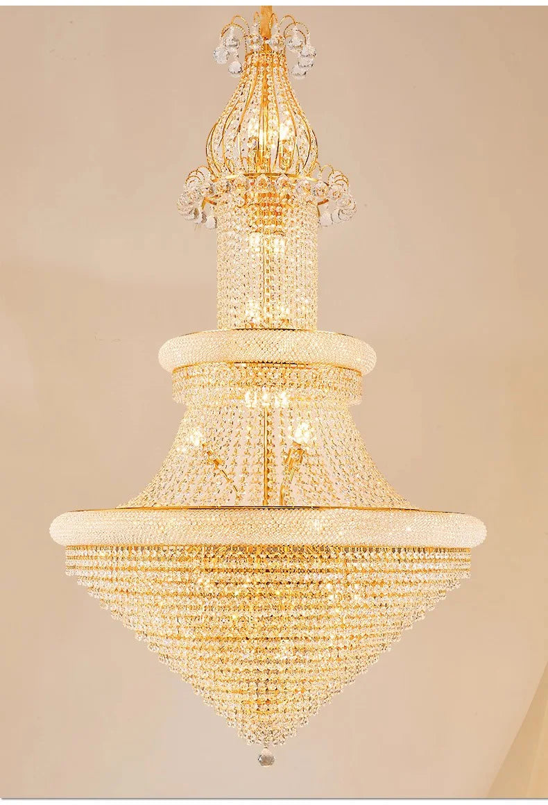 Luxury Crystal Chandeliers Home Decorate Ceiling Chandelier Lustre Duplex Loft Pendant Lights for Living Dining Room Żyrandol by HARMONYA STORE