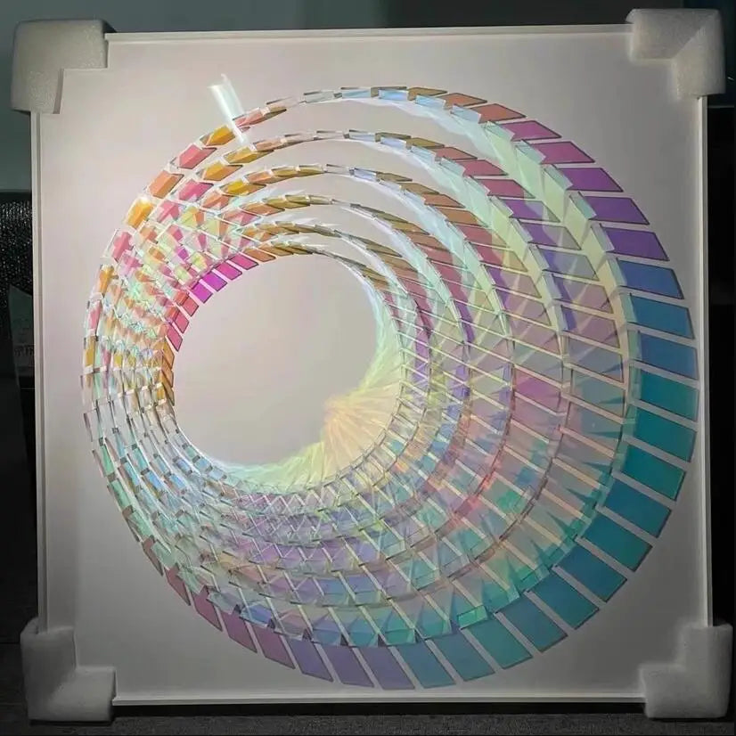 Square Shape Laser Plexiglass Rainbow Board Acrylic (PMMA) Iridescent/Radiant Circle,Oргстекло For DIY Advertising/Home Decorate by HARMONYA STORE