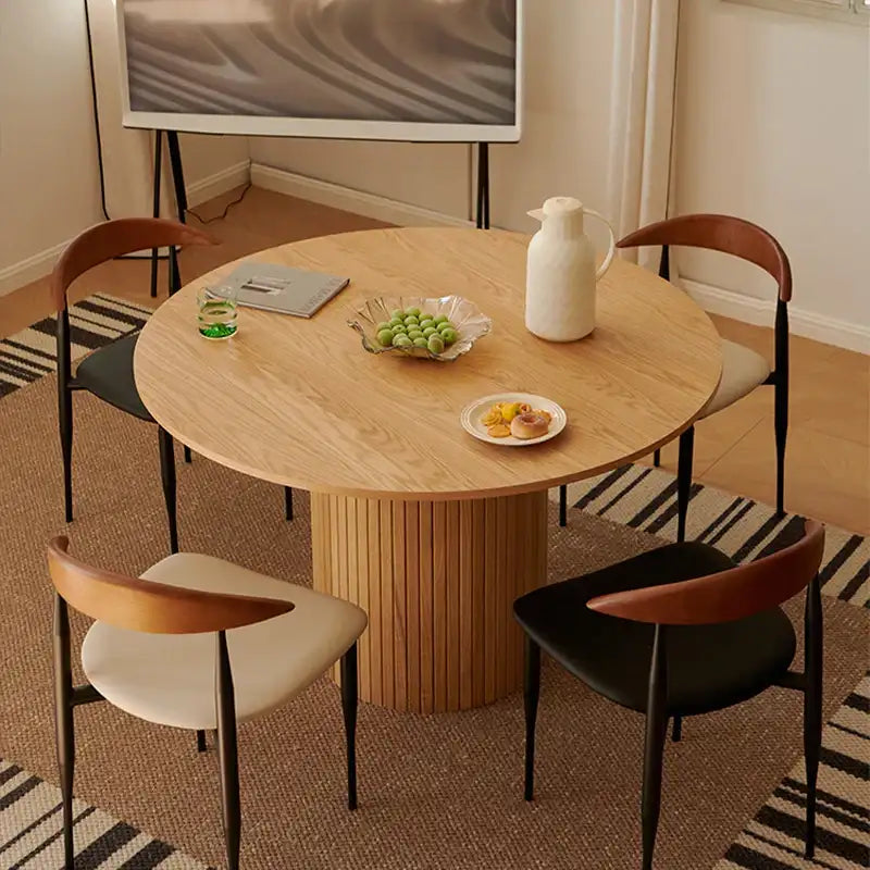 Table Kitchens Dining Room Furniture Restaurant Large Complete Wooden Round Dining Tables by DSERS