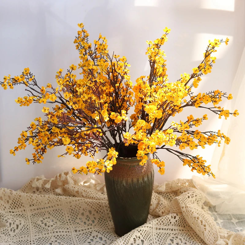 1/4pcs Artificial Flowers Cherry Blossoms Gypsophila Fake Plants DIY Wedding Bouquet Vases for Home Decor Faux Festival Branch by HARMONYA STORE