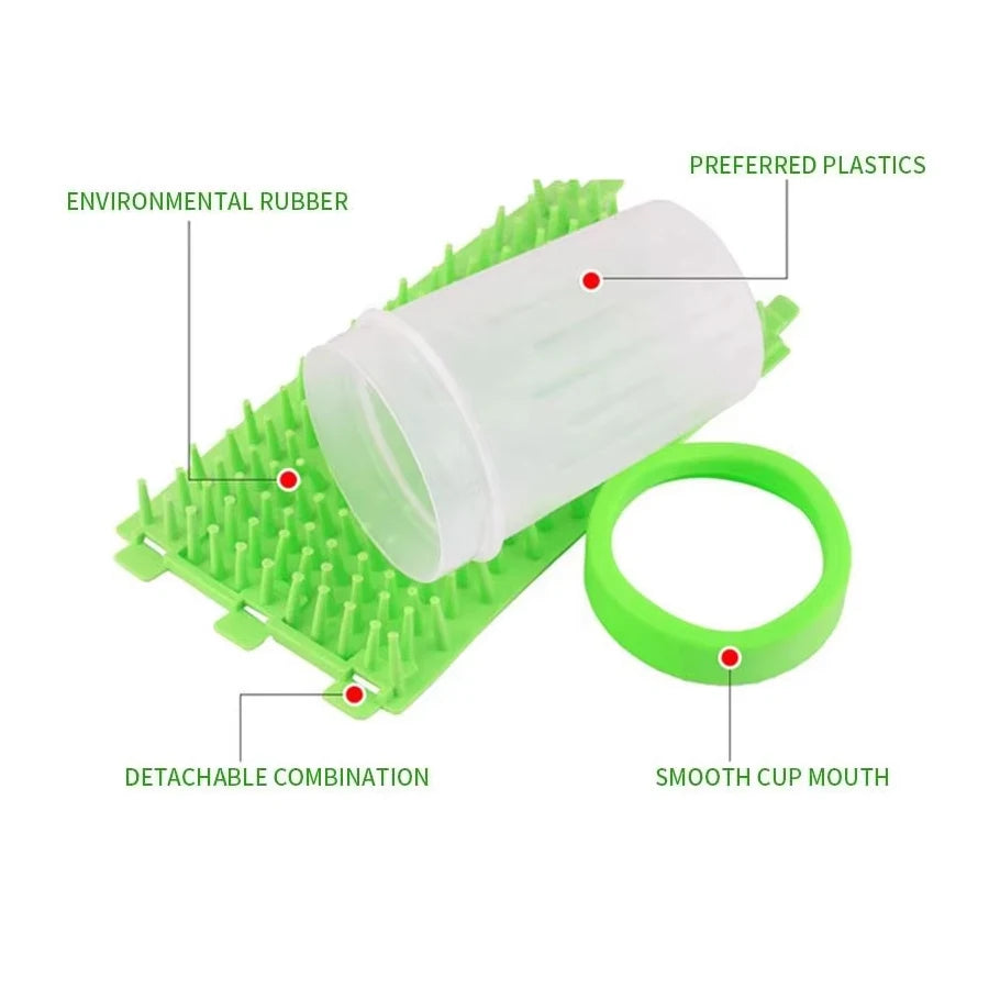 1Pc Pet Plastic Foot Wash Cup S L XL Large size silicone brush Dog cat clean foot mud removable cleaning Foot by HARMONYA STORE
