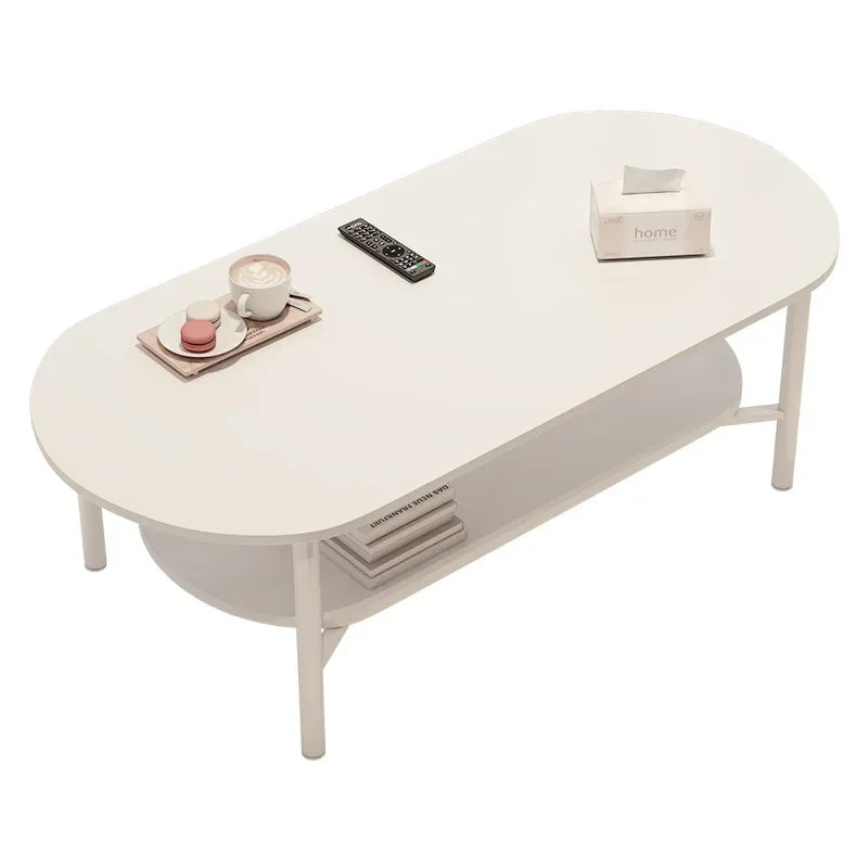 Coffee table small apartment living room household sofa tea table oval table small table by HARMONYA STORE