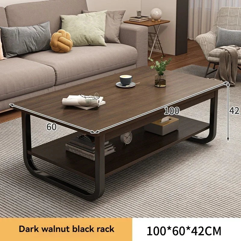 Modern minimalist coffee table, small apartment, living room, sofa, nearby balcony, tea table, rental room, rectangular tea tabl by HARMONYA STORE