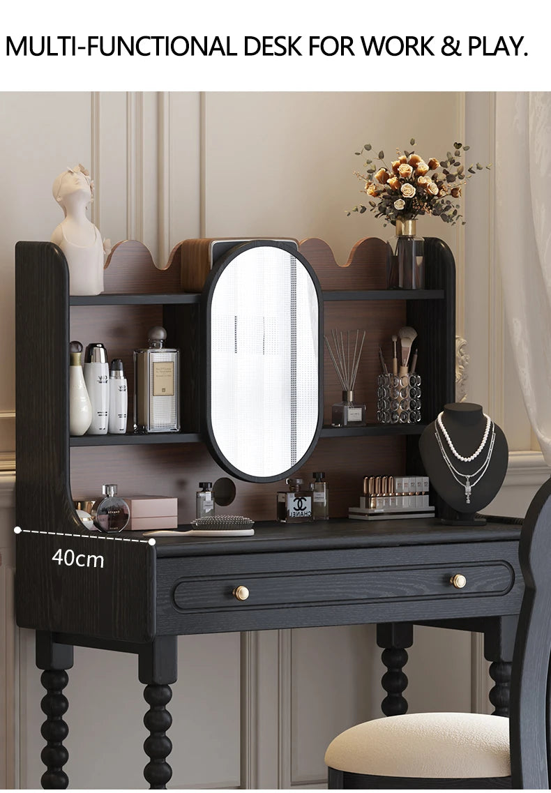 Modern Popular Design Ins Large Luxury Dressing Table with Mirror and Drawers Professional Makeup Table by HARMONYA STORE