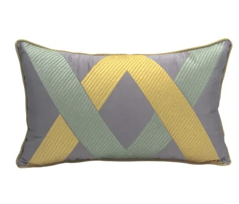 Gold Pillows Waist Cushion Case 30x50 Decorative Pillow Cover For Sofa Modern Luxury Elegant Art Throw Living Room Home Decorate by HARMONYA STORE