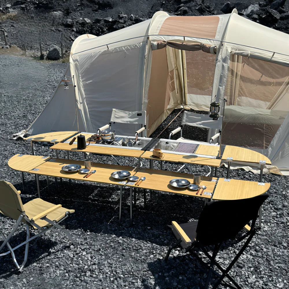 Outdoor Igt Frame Camping IGT 2/3 Unit Table Board IGT Free Combination Table Barbecue Aluminum Alloy IGT Table Accessories by HARMONYA STORE