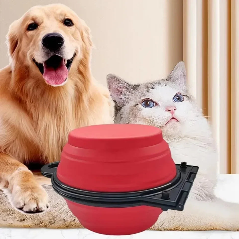 1-piece 2-in-1 Foldable Dual Bowl Feeding Bowl Portable Outdoor Travel Dog Cat Drinking Bowl Pet Supplies Outdoor Feeding Water by HARMONYA STORE