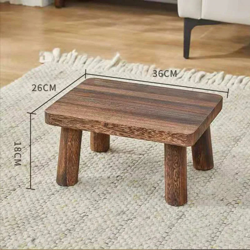 Solid Wood Tatami Bay Window Small Table Tea Table Japanese Style Balcony Table Tea Tables Home Small Tea Tables Folding Tables by HARMONYA STORE
