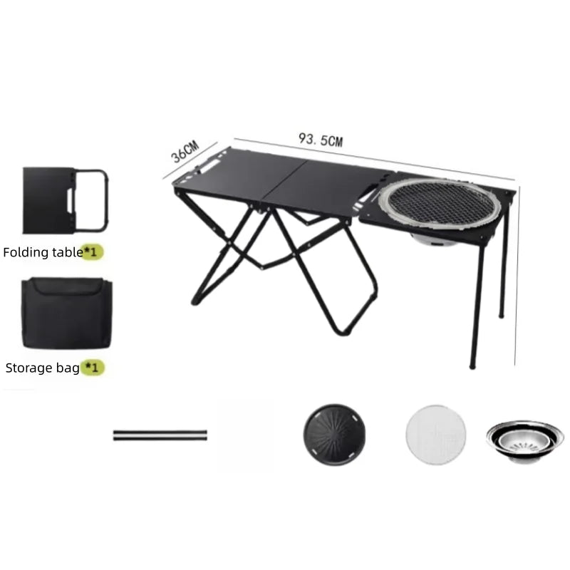 Outdoor Multifunctional IGT Tactical Table Portable Folding Table Can Be Raised And Lowered Picnic Table by HARMONYA STORE