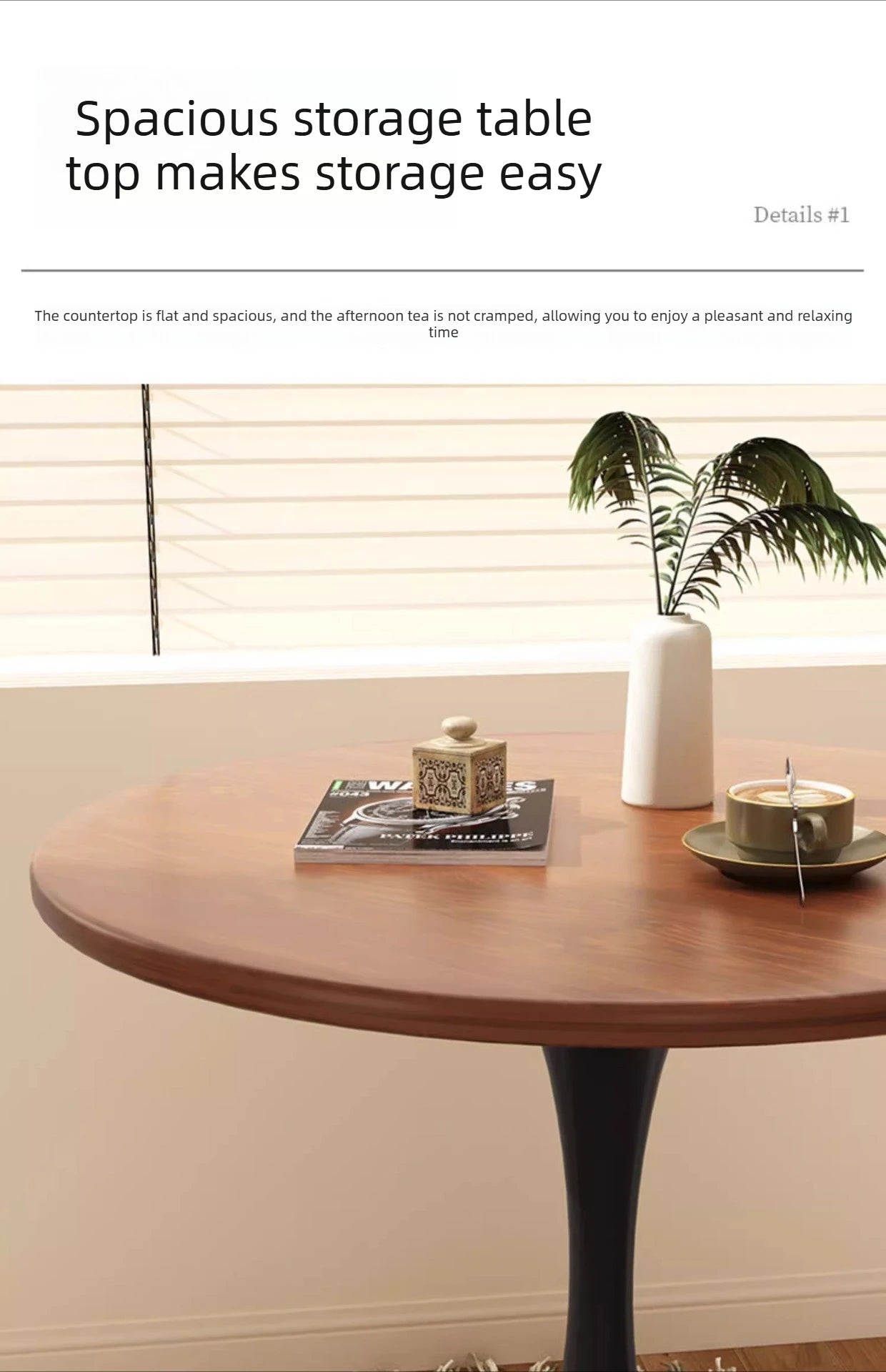 Modern tulip round table, household wooden dining table, negotiation tea table, coffee round table, carbon steel metal base by HARMONYA STORE