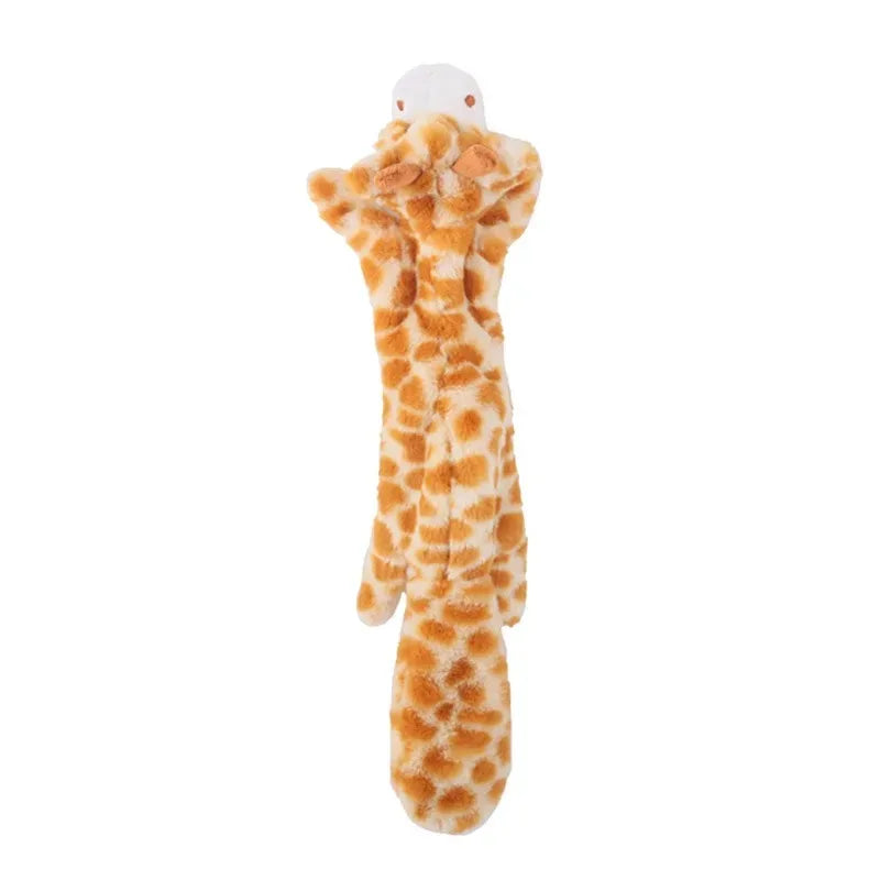 Funny Simulated Animal No Stuffing Dog Toy with Squeakers Durable Stuffingless Plush Squeaky Dog Chew Toy Crinkle Pet Squeak Toy by HARMONYA STORE