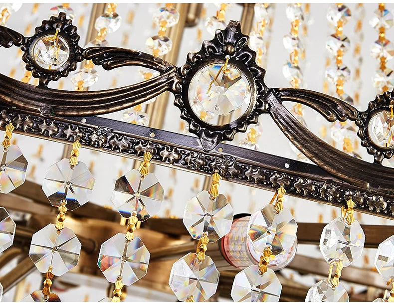 Luxury Crystal Chandeliers Lustre Duplex Loft Home Decorate Ceiling Chandelier Pendant Lights for Living Dining Room Żyrandol by HARMONYA STORE