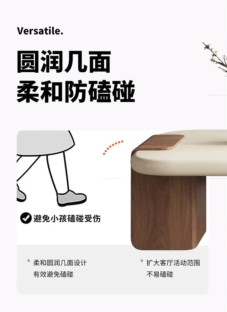 Modern Coffee Table Living Room Small Marble Side Table Glass Round Center Table Nordic Japandi Wabi Sabi Minimalist Furniture by HARMONYA STORE