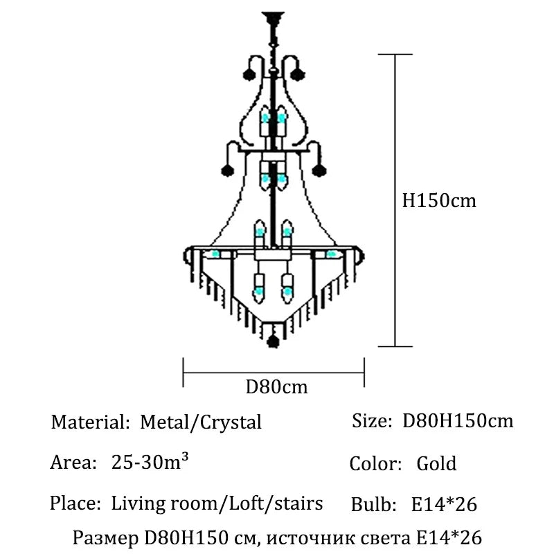 Luxury Crystal Chandeliers Home Decorate Ceiling Chandelier Lustre Duplex Loft Pendant Lights for Living Dining Room Żyrandol by HARMONYA STORE