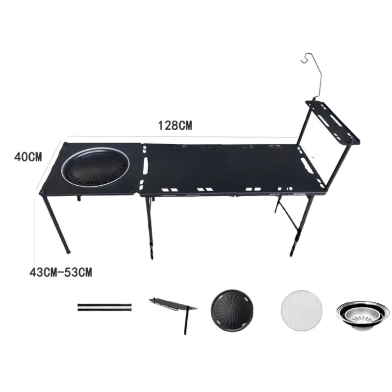 Outdoor Multifunctional IGT Tactical Table Portable Folding Table Can Be Raised And Lowered Picnic Table by HARMONYA STORE